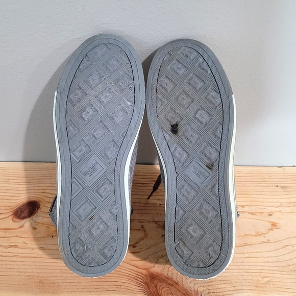 US Polo Assn Gray High Top Sneakers Women's Zip Side Skate Shoes Size 8 - Picture 5 of 11